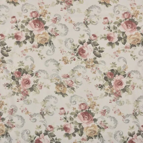 Royal Court Chablis Window Panel Pair Valance Rose Gold MSRP $170 - Picture 4 of 4